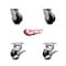 Service Caster 4 Inch Glass Filled Nylon Swivel Caster Set with Roller Bearings 2 Brakes SCC SCC-30CS420-GFNR-2-TLB-2 - alternate 5